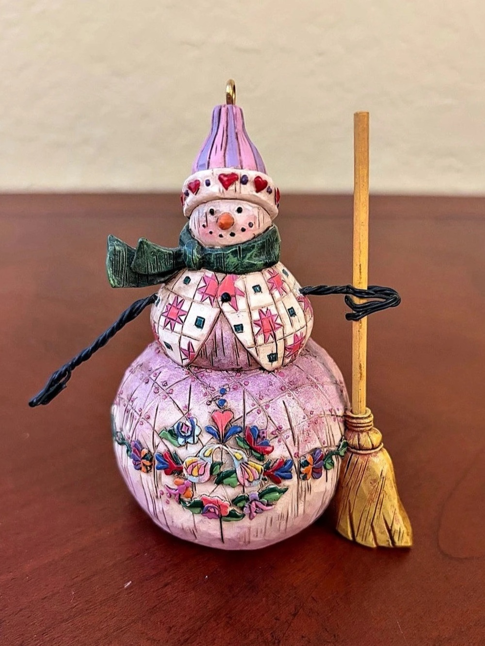 Jim Shore Heartwood Creek "Winter's Warmth" Snowman Figurine Vtg 2003 - 112249